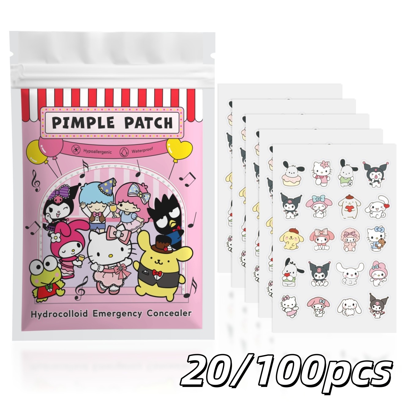 Hydrocolloid Acne Patch - 20/100 Buah Set Tambalan Jerawat Hidrokoloid