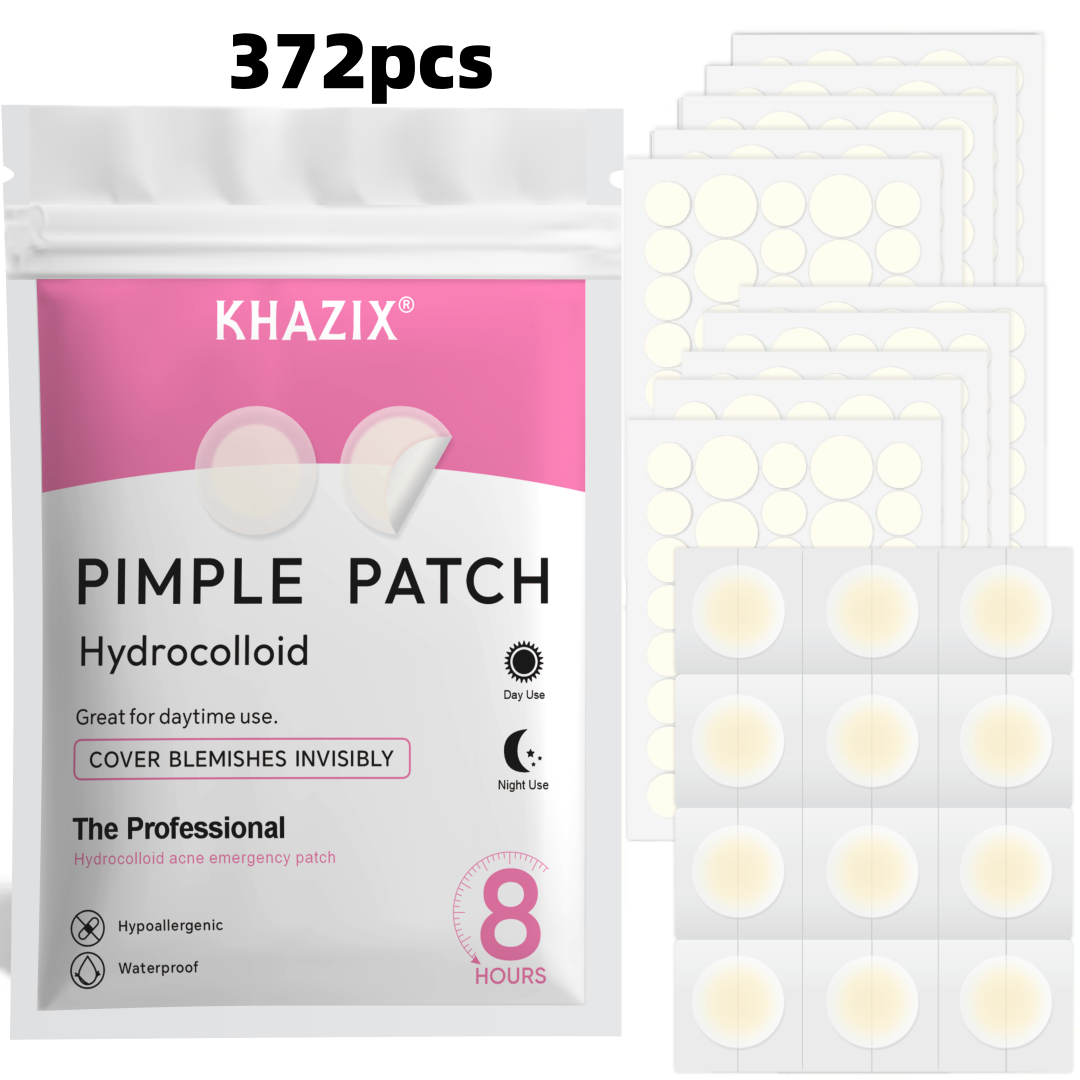Hydrocolloid Acne Patch - 372PCS Plester Jerawat Hidrokoloid, Stiker Hidrokoloid