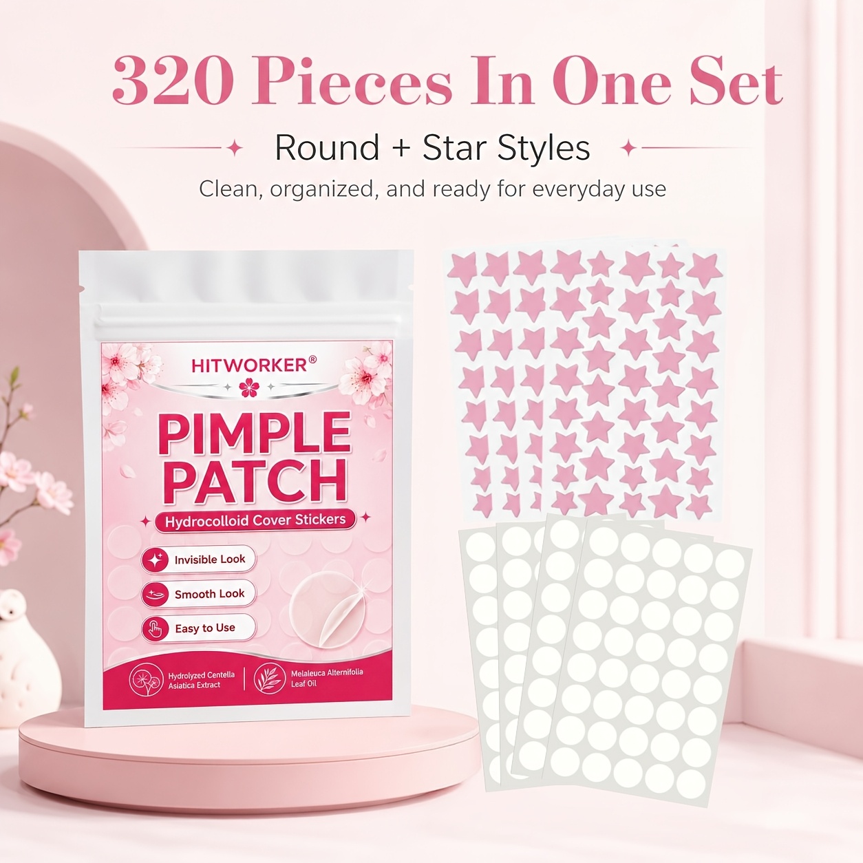 320PCS Plester Penutup Hidroko - Hydrocolloid Acne Patch ulasan dan harga