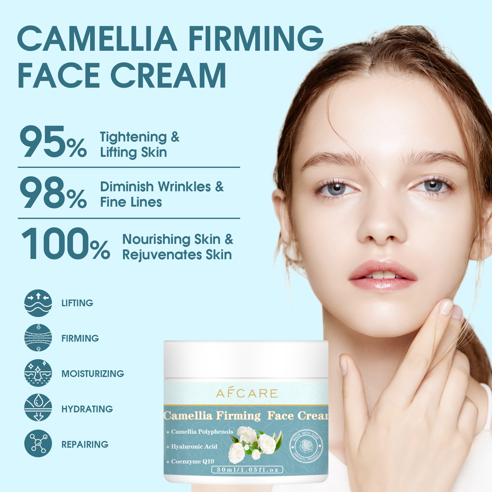 Camellia krim pengencang wajah - Coenzyme Q10 Cream ulasan dan harga